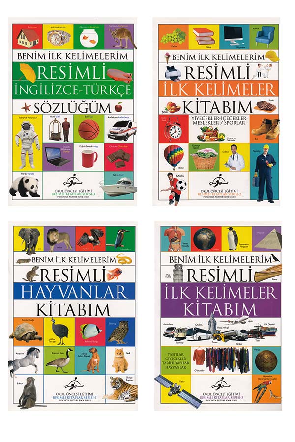 Benim İlk Kelimelerim Bebek Gelişimi Seti 0-3 Yaş - 4 Kitap